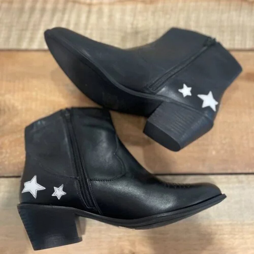 Seychelles Under The Stars Black White Starts Leather Ankle Boots NEW Size 8 - Picture 4 of 6